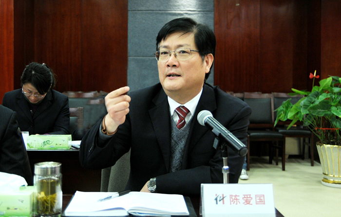 集團黨委書記、副總裁陳愛國討論發言